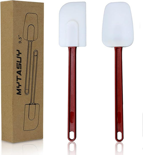 10 INCH Silicone Spatulas Heat Resistant Heavy Duty Rubber Spatulas Commercial by MYTASUY