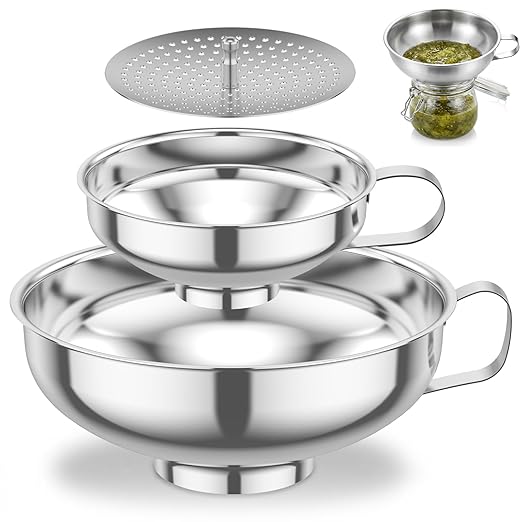 3 Piece Stainless Steel Canning Funnel Set by Unknown