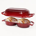 Double Dutch Oven Pot with Lid, Enameled Cast Iron Bread Loaf Pan, Dutch Oven by yaoyaoplay
