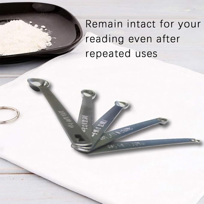 2Pack Mini Measuring Spoons Set, Heavy Duty Stainless Steel Teaspoon - Image 5
