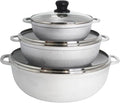 IMUSA Caldero Stock Pot with Glass Lid 3pc Set, 1.5/3.5/7 QT, Cast Aluminum by VisitIMUSA