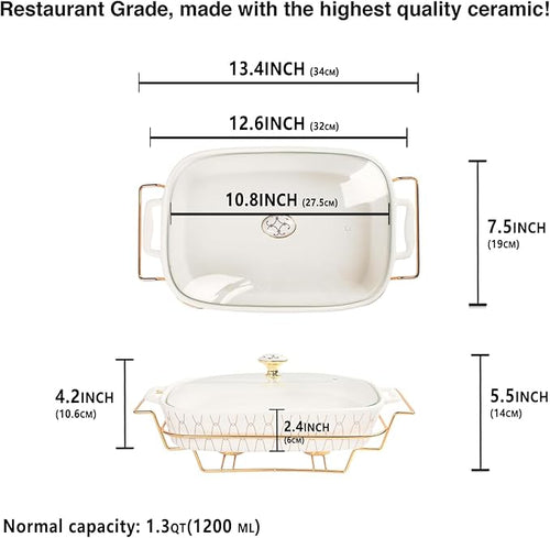 10" x 7" Ceramic Casserole Dish - Image 2