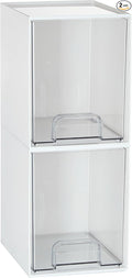 Vtopmart 2 Pack Stackable Storage Drawers, Plastic Organizers Bins by Vtopmart