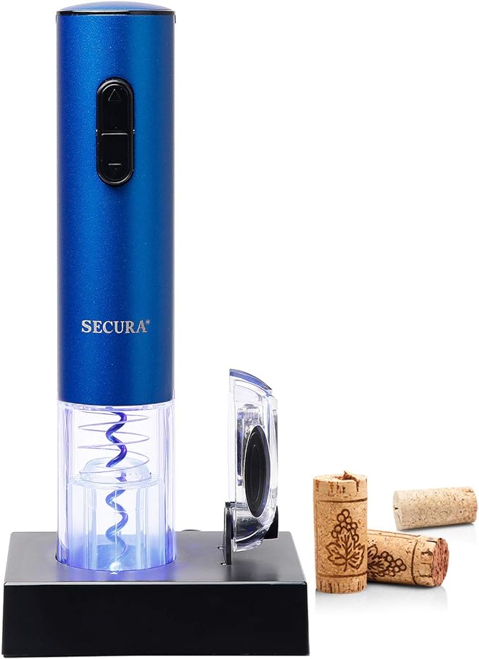 Secura Electric Wine Opener, Automatic Electric Wine Bottle Corkscrew Opener by Secura