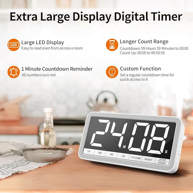 VOCOO Digital Kitchen Timer - Image 2