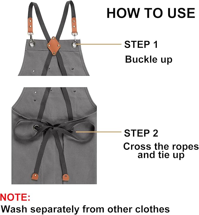 ZOMAO Chef Apron for Women Men - Image 8