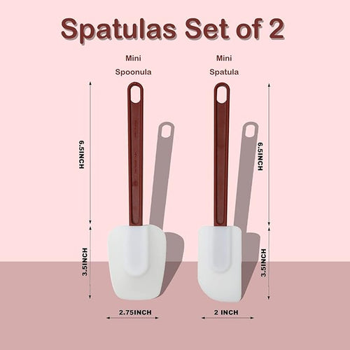 10 INCH Silicone Spatulas Heat Resistant Heavy Duty Rubber Spatulas Commercial - Image 2