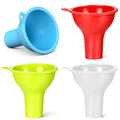 4 Pcs Wide Mouth Funnels for Filling Small Bottles, Kitchen Silicone Funnels by Unknown