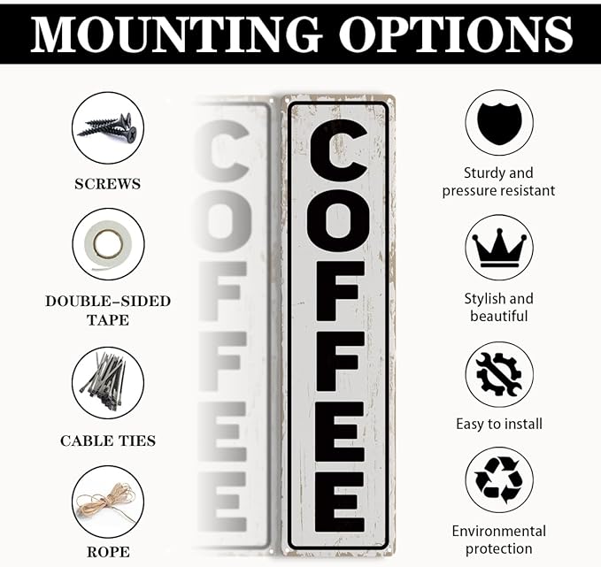 Coffee Wall Art, Retro Metal Tin Sign, Bakery Signs, Vintage Home Decor - Image 3