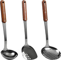 FJNATINH Stainless Steel Wok Spatula, Skimmer Ladle Tool Set, Mirror Polished by HOMEKITCHENTOOL