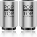 2PCS Beer Bottle Opener with Magnetic Cap, Automatic Stainless Steel One-Handed by VEADOOLLY