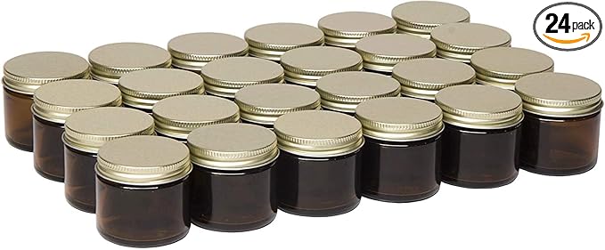 North Mountain Supply 2 Ounce Amber Glass Straight Sided Spice/Canning Jars by North+Mountain+Supply