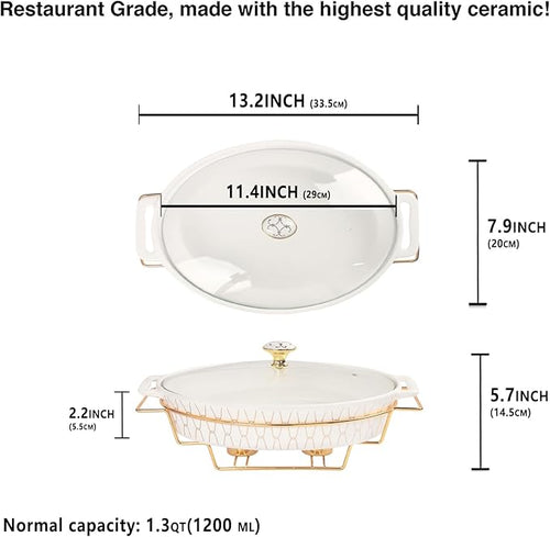 11" x 7.5" Ceramic Oval Casserole Dish - Image 2