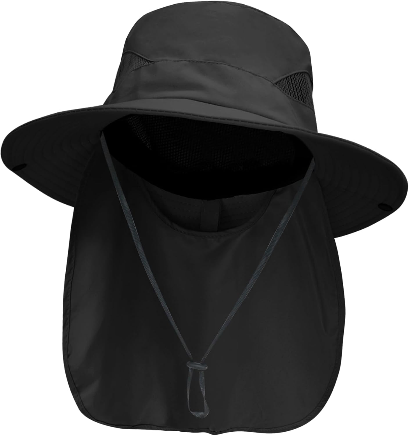 NPJY Sun Fishing Hats with Neck Flap for Men Women UV Sun Protection Bucket Hat