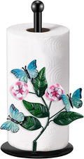 Peryiter Flower Paper Towel Holder Butterfly Kitchen Decoration Countertop by Peryiter