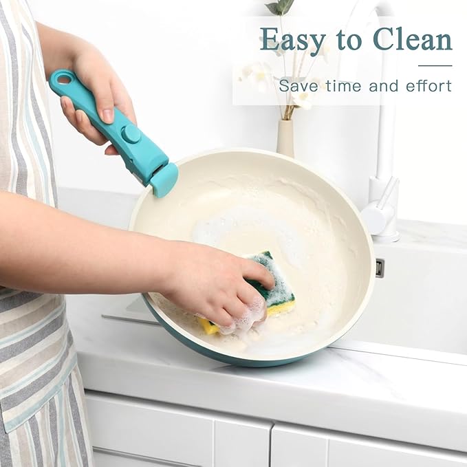 GIPP 5pcs Pots and Pans Set Non Stick, Nonstick Cookware Set Detachable Handle - Image 8