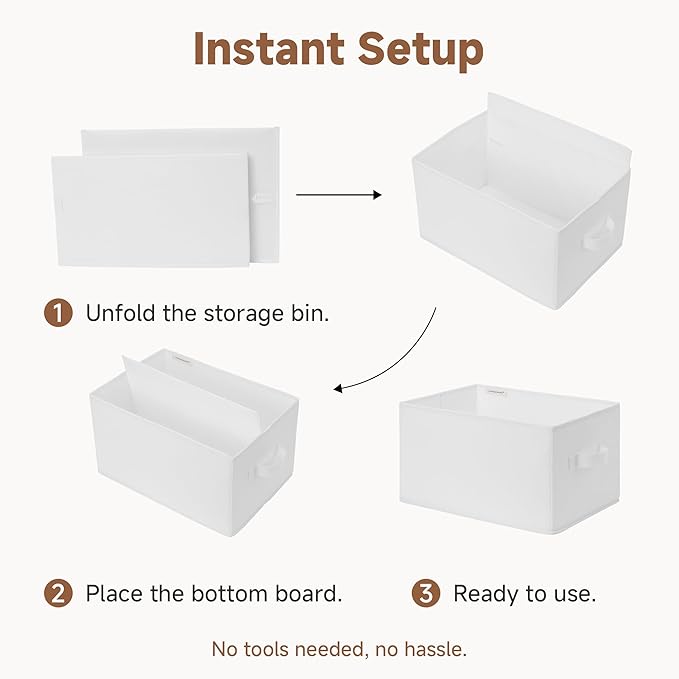StorageWorks Collapsible Shelf Baskets, Storage Bins - Image 7