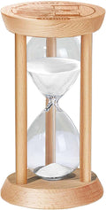 5 Minute Sand Timer Hourglass, 5 Min Wooden Sand Clock, Five Minute Wood Hour by Kwiwis