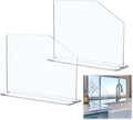 Vesici 2 Pcs Clear Acrylic Sink Splash Guard Freestanding Panel Barrier by Vesici