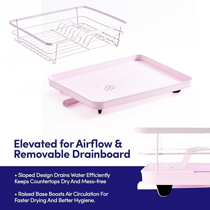 Dish Drying Rack 3 Piece Dish Drainer - Image 4