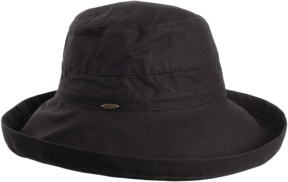 Scala Women's Cotton Hat with Inner Drawstring and Upf 50+ Rating