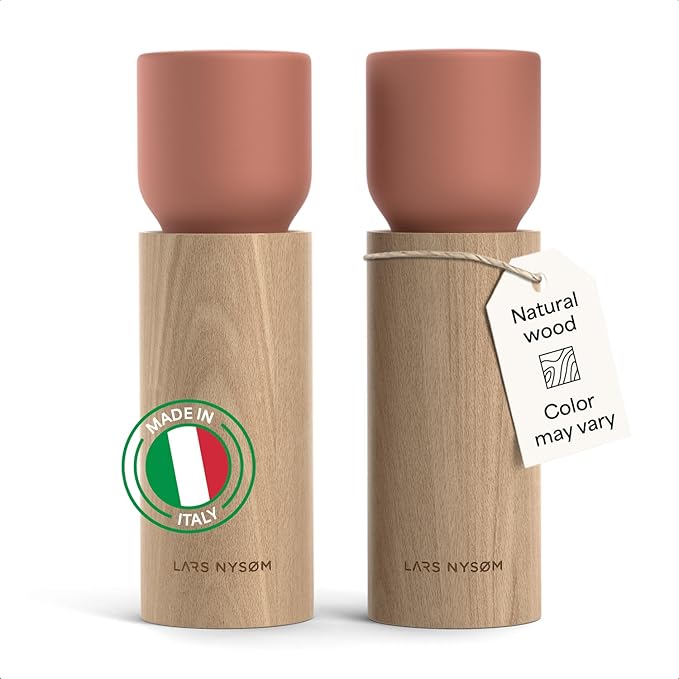 LARS NYSØM Wooden Salt and Pepper Grinder Set Manual by LN