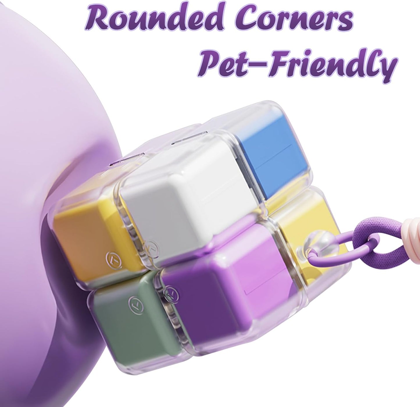 Purse Pill Organizer,Magnetic Cube Cute Pill Box,Pill Compact with 8 Compartment,Vitamin Container Weekly Pill Case (Multi-Color)