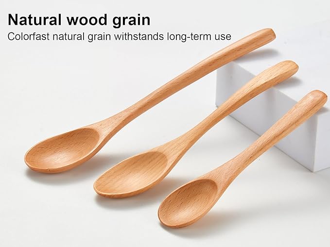 6 Piece Small Wooden Spoons Set - Image 7