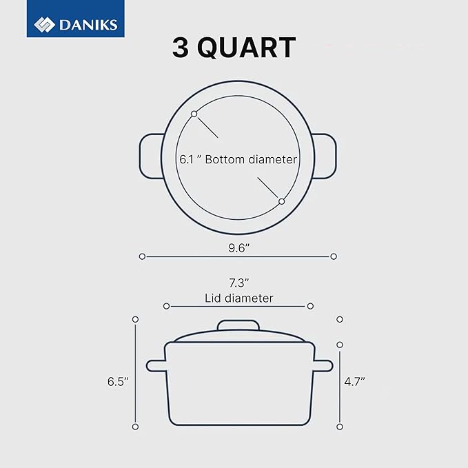 Daniks Standard 3 Quart Stainless Steel Stock Pot - Image 2