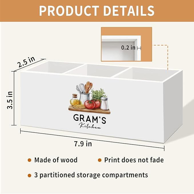 Gram Gifts for Women Kitchen Utensil Holder, Mothers Day Birthday Gift for - Image 7