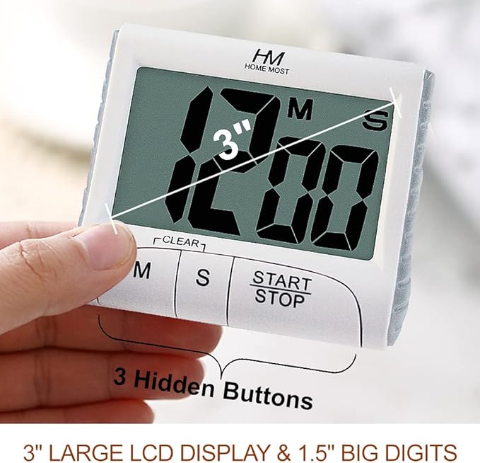 3" Large Display Kitchen Timer - Image 2