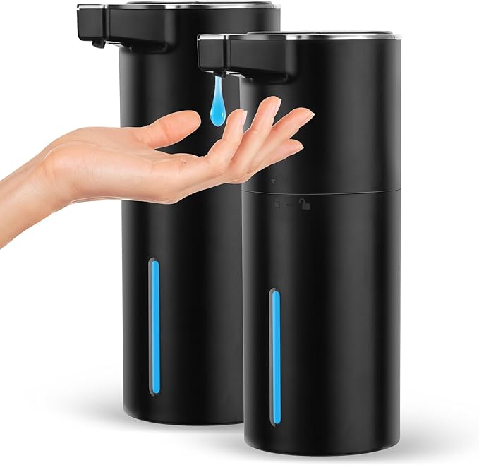 2 Pack Automatic Soap Dispenser: 13.52oz/400ml Wall Touchless Liquid by GURITHEHOME
