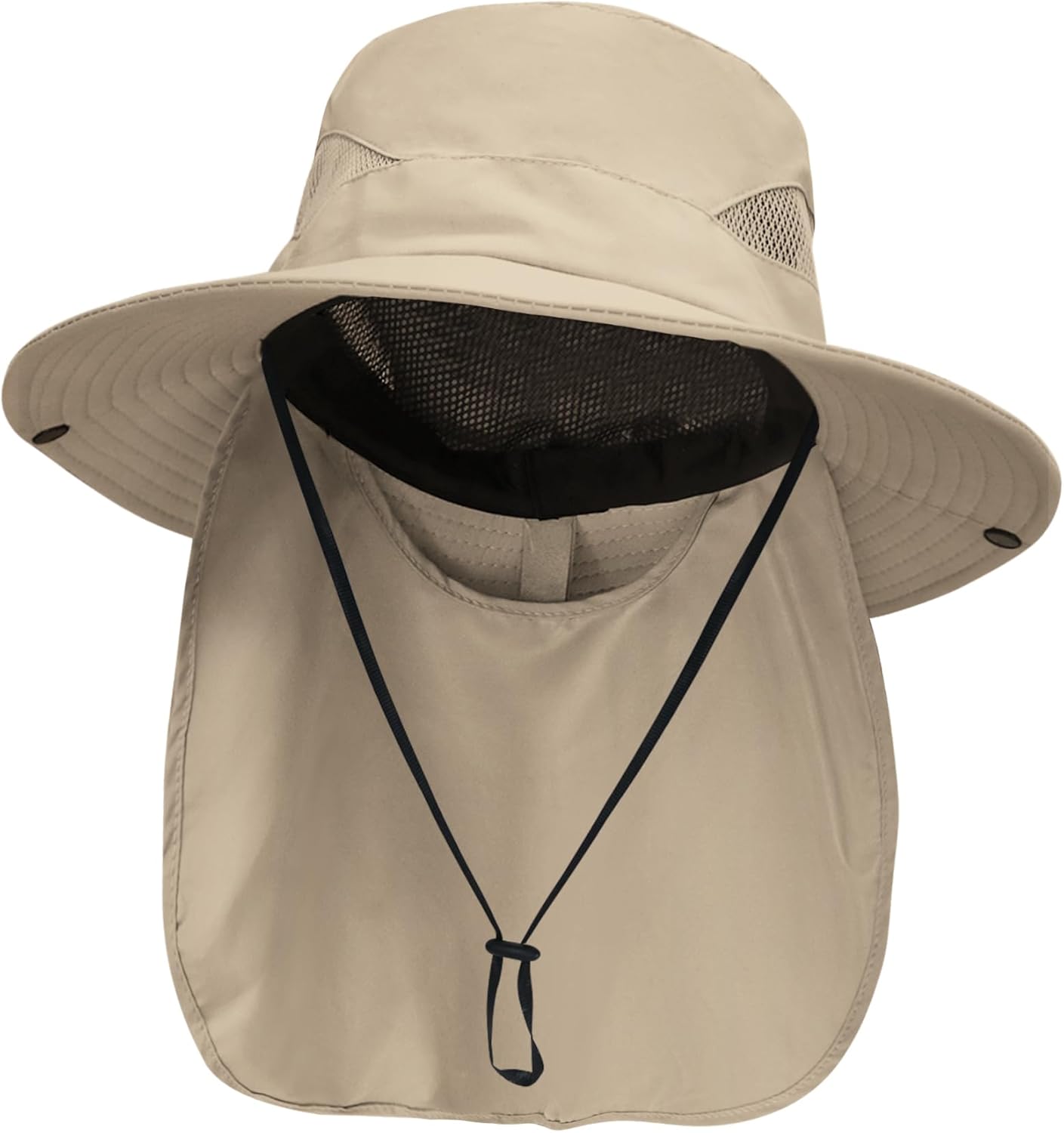 NPJY Sun Fishing Hats with Neck Flap for Men Women UV Sun Protection Bucket Hat