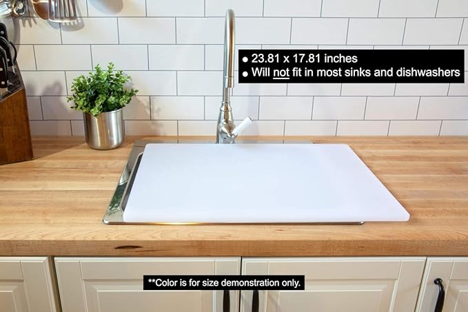 Thirteen Chefs 24 x 18 Large Yellow Cutting Board - Image 5