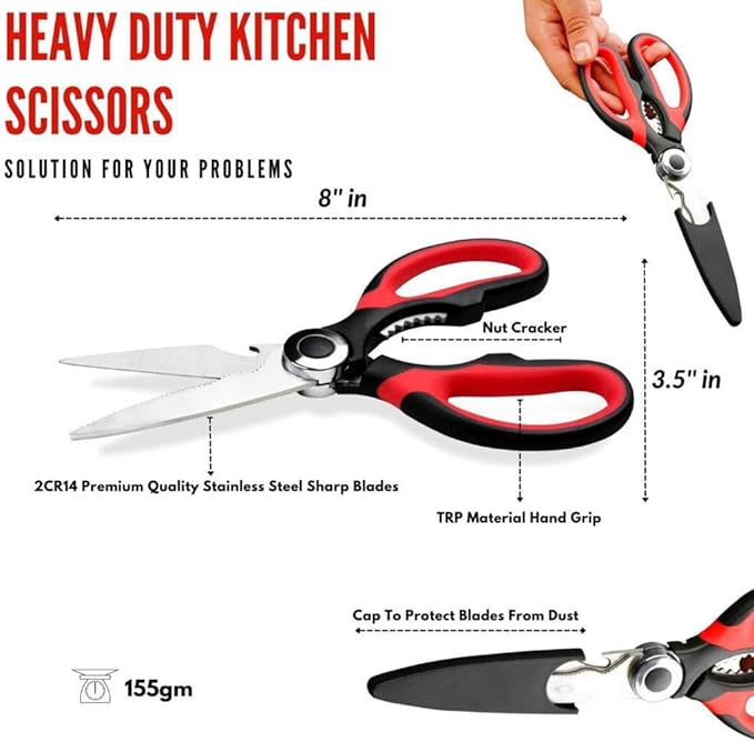 Kitchen Scissors Stainless Steel Sharp Blades - Image 9