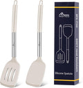 HOTEC Silicone Spatula Set of 2 Heat-Resistant 600°F & BPA-Free Kitchen by Hotec