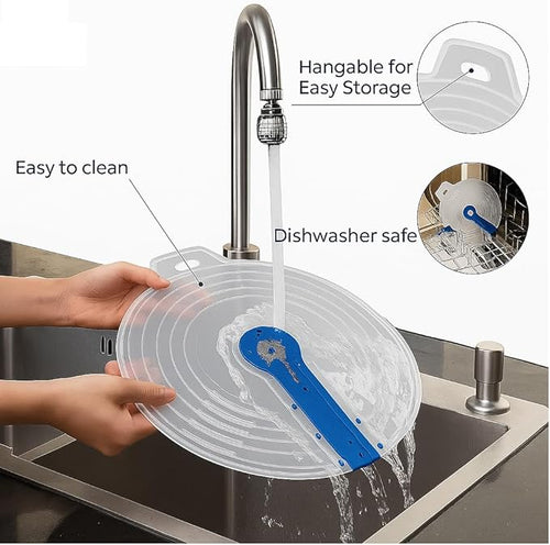 12 Inch Mixing Bowl Splatter Guard – BPA-Free Anti-Splash Screen - Image 2