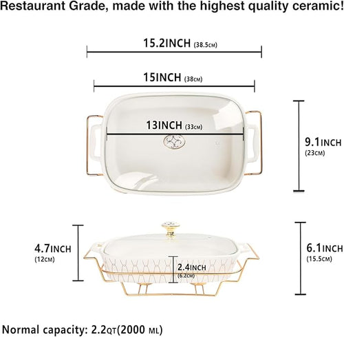 13" x 9" Ceramic Casserole Dish - Image 2