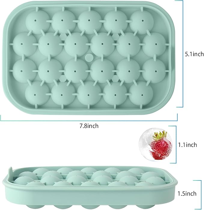 Ice Cube Tray, 2 Pack Silicone Ice Balls Maker - Image 5