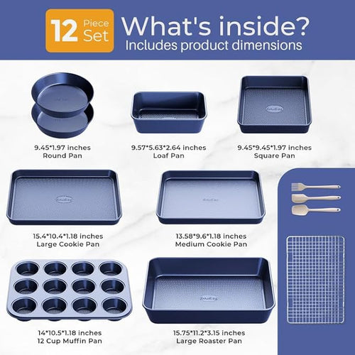 12-Piece Oven Safe Nonstick Bakeware Set - Image 2