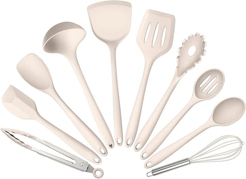 10 Pack Kitchen Utensils Set for Cooking, Leonyo Silicone Cooking Utensils Set by Leonyo