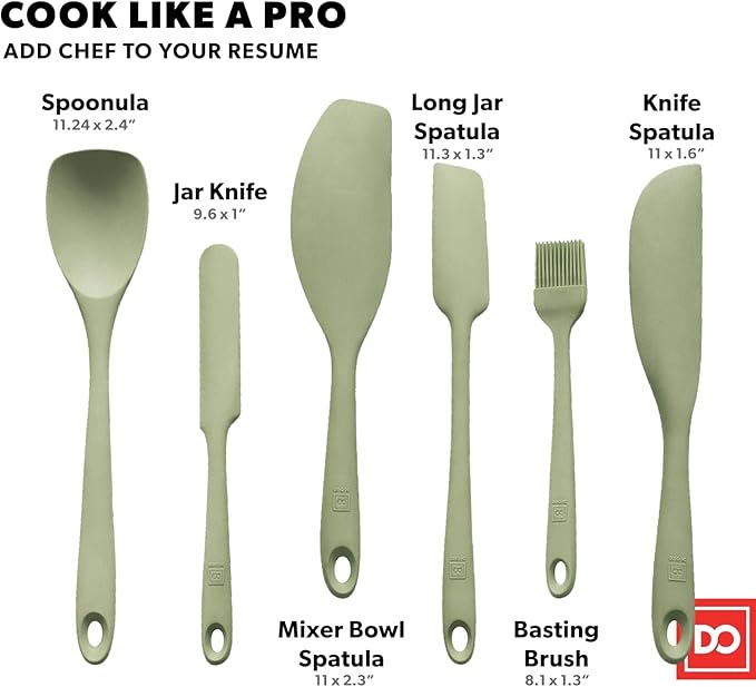 DI ORO 6-Piece Silicone Spatula Set - Image 3