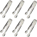 6PCS Ice Tongs Mini Sugar Tongs 4.25Inch Stainless Steel Kitchen Utensils Set by Sunenlyst
