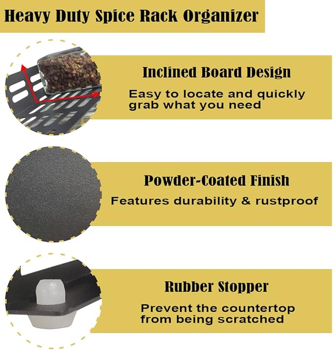 4 Tier Countertop Spice Rack Organizer - Image 5