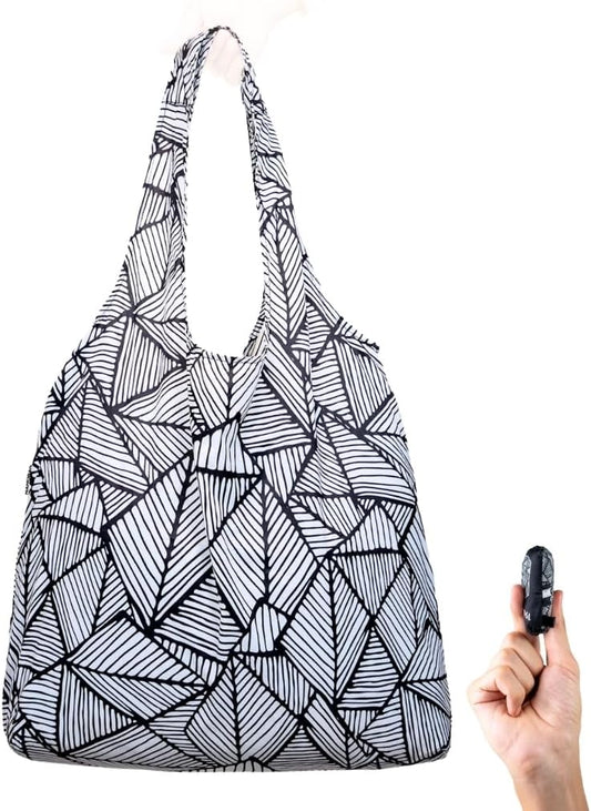 Nanobag Ultra-Lightweight Foldable Tote for Women & Men, Reusable Grocery & Travel Bag, Packable Collapsible Compact Market Essential (Standard Sketch)