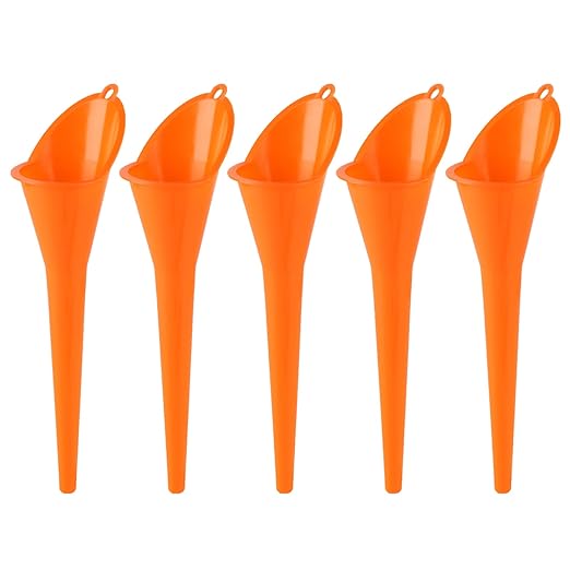 5 Pcs Plastic Long Neck Oil Funnel by RUGLAMZHIP