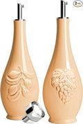 HOMBENE Porcelain Oil and Vinegar Dispenser, 16oz Oil Dispenser by HOMBENE