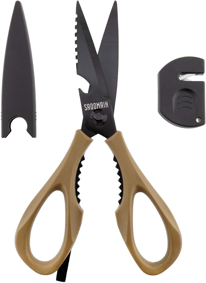Kitchen Scissors All Purpose, Extra Sharp Kitchen Shears by SADOMAIN