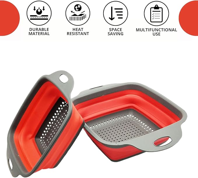 2 PCS Collapsible Colander, Collapsible Strainers - Image 7