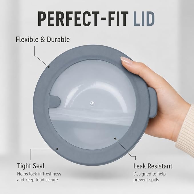 Mixing Bowls with Lids, 8-Piece Airtight Leak-Proof Nesting BPA-Free Bowl Set - Image 3